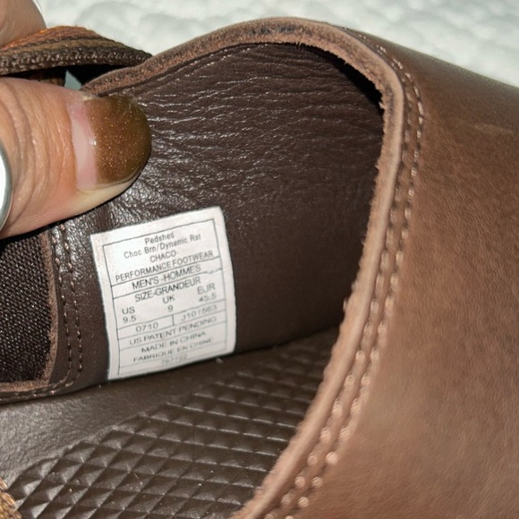 Chaco Men's Brown Slip-On Shoes with Orange Accents - Picture 9 of 12